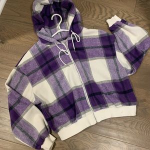 Purple white & black SHEIN sweater